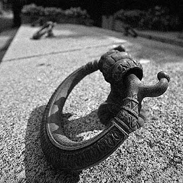 The handle for a tomb on the cemetery of Hietzing, one of Vienna's most elegant cemeteries.