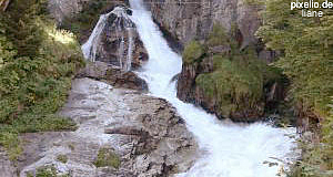 Bad Gastein is famous for its waterfall right in the city centre