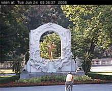 Vienna Webcam: Strauss Memorial in the Stadtpark