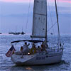Sailing ahead - an American yacht