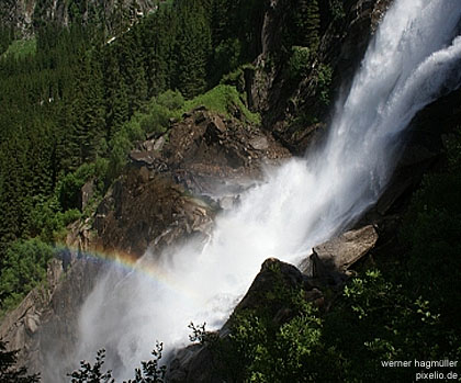 The waterfalls of Krimml are the highest of Austria and in Salzburg Province
