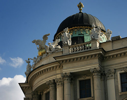 Moderately tasteful ornaments on the Michaelertrakt of the Hofburg