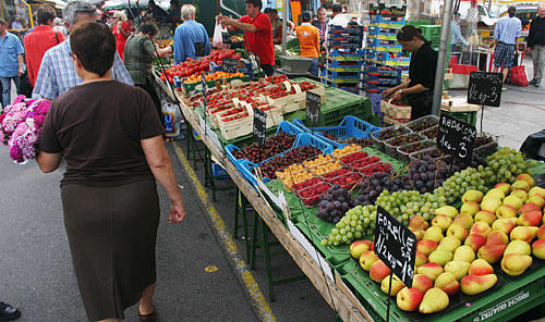 The Naschmarkt is Vienna's biggest market for fresh food