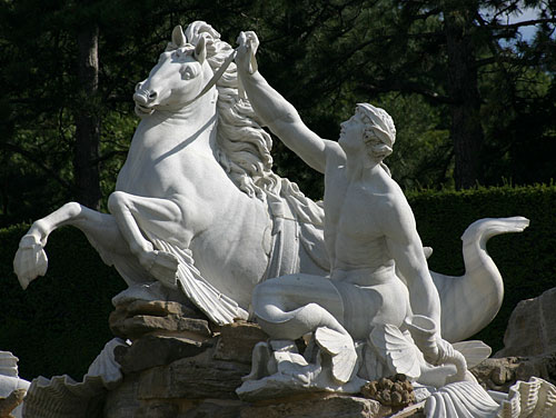 The Baroque Neptunbrunnen in the parks of Schloss Schönbrunn