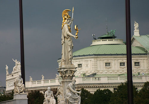 The houses of Parliament of Austria by Ringstra&szlig;e