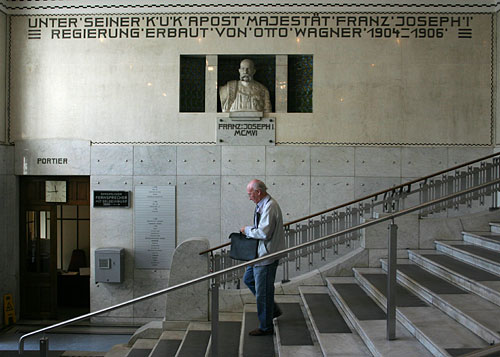 Inside the Art Nouveau or Jugendstil building of the Postsparkasse