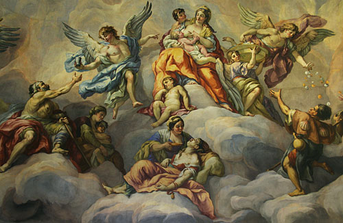 Baroque frescoes by Rottmayr in the Karlskirche church