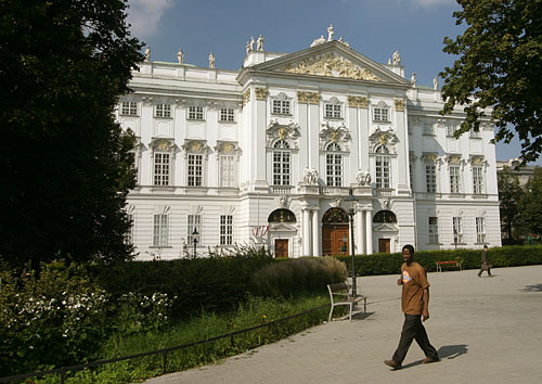 The Baroque palace of Palais Trautson in central Vienna