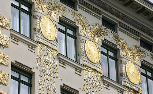 The Wienzeilenhaus (Art Nouveau or Jugendstil) by Otto Wagner